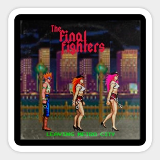 The Final Fighters (parody retro gaming design) Sticker